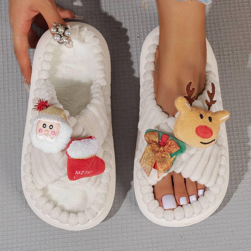 GS Pantoffel | Leuke warme pantoffels met kerst details voor dames