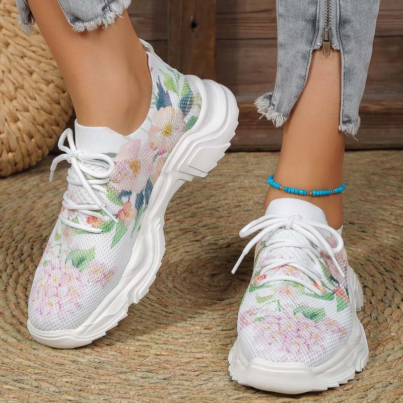 GS Flower Walk | Brede sneakers met bloemenpatroon voor dames