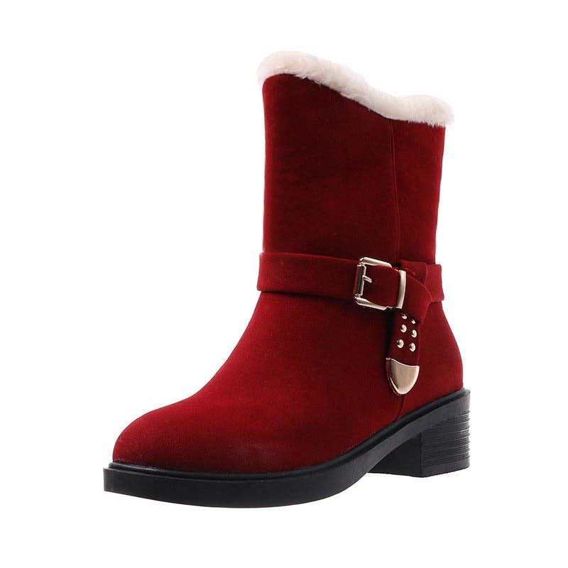 GS Winter Boot | Luxe half hoge laarzen met warme voering en gesp