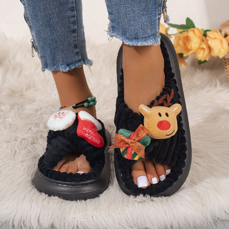 GS Pantoffel | Leuke warme pantoffels met kerst details voor dames