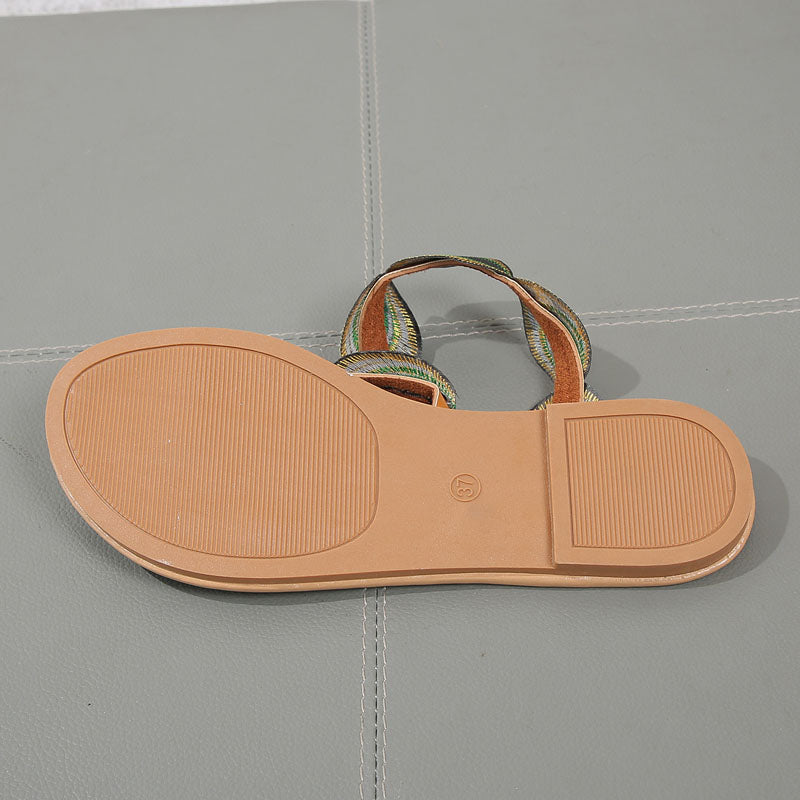 GS Beach Slide | Open sandalen met groene details voor dames
