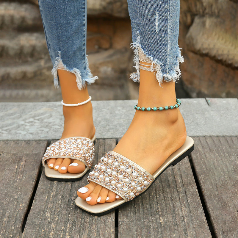 GS Slipper | Luxe slippers met parel details voor dames