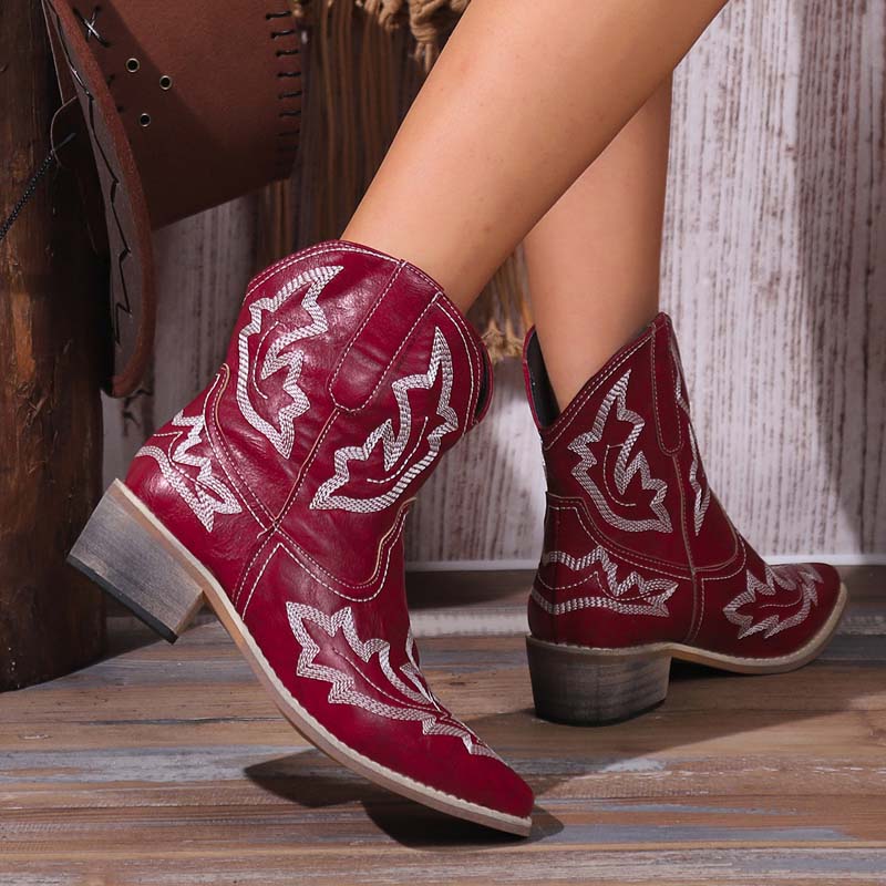 GS Laars | Cowboy boots met geborduurd detail voor dames