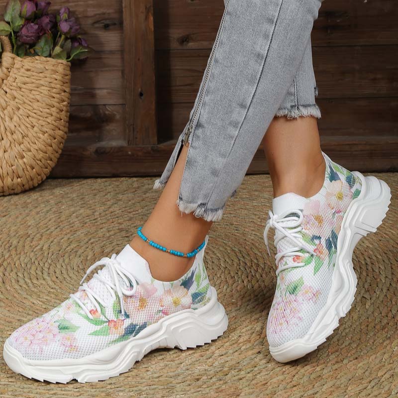 GS Flower Walk Brede sneakers met bloemenpatroon voor dames