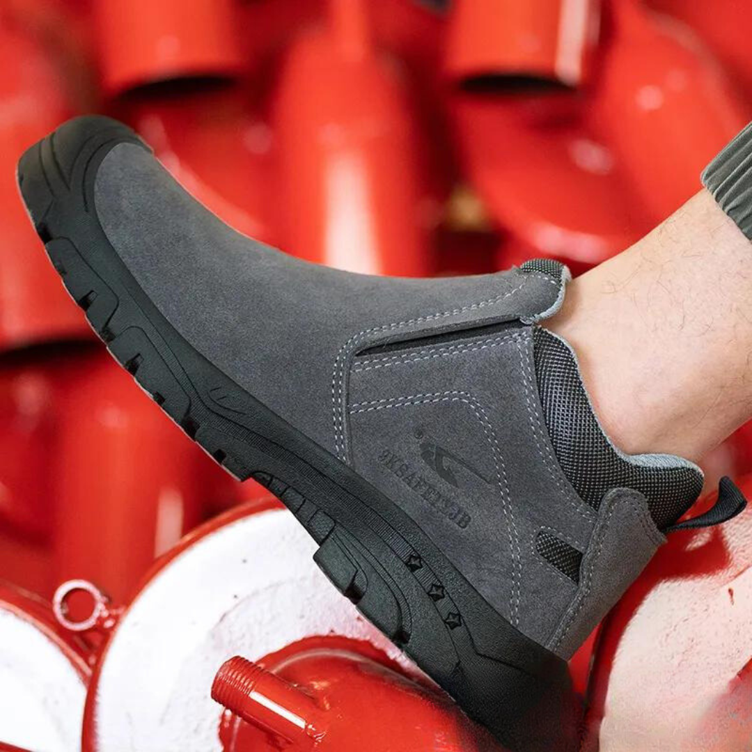 GS Safety Leather | Comfortabele veiligheidsschoenen zonder veters voor heren