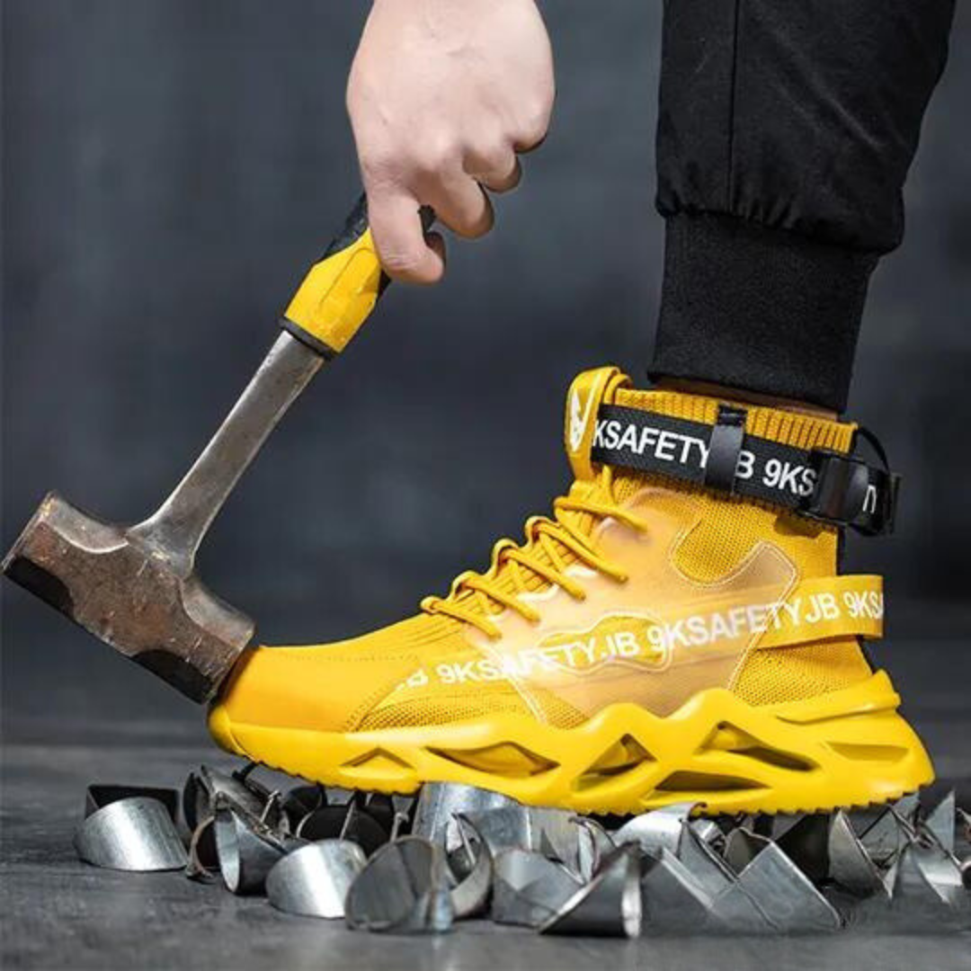 GS Knit Boot | Comfortabele half hoge veiligheidsschoenen met veters en enkelband voor heren