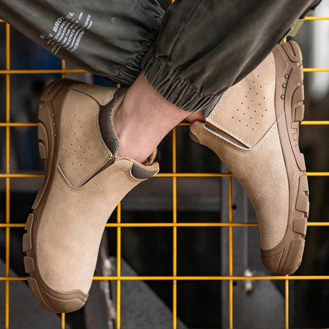 GS Safety Leather | Comfortabele veiligheidsschoenen zonder veters voor heren