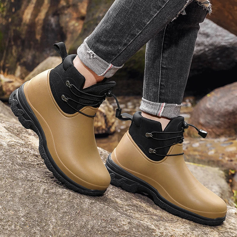 GS Tech Boot | Luxe waterdichte regenlaarzen met enkel strap voor heren