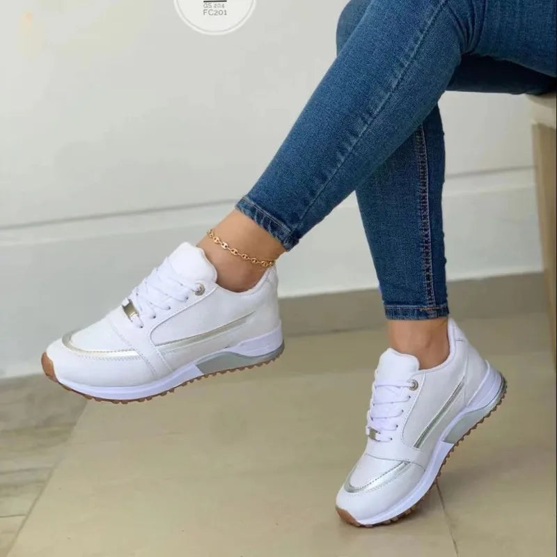 GS Sport | Sportieve sneakers met veters en dikkere zool voor dames