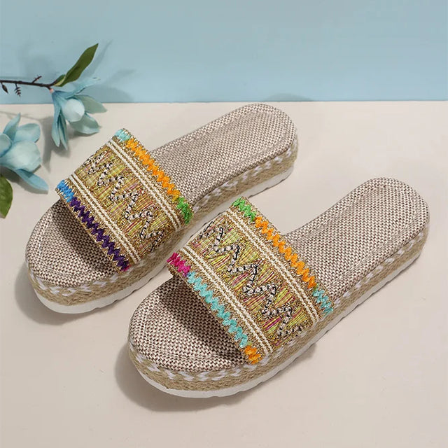 GS Slide | Luxe platform slippers met boho details voor dames