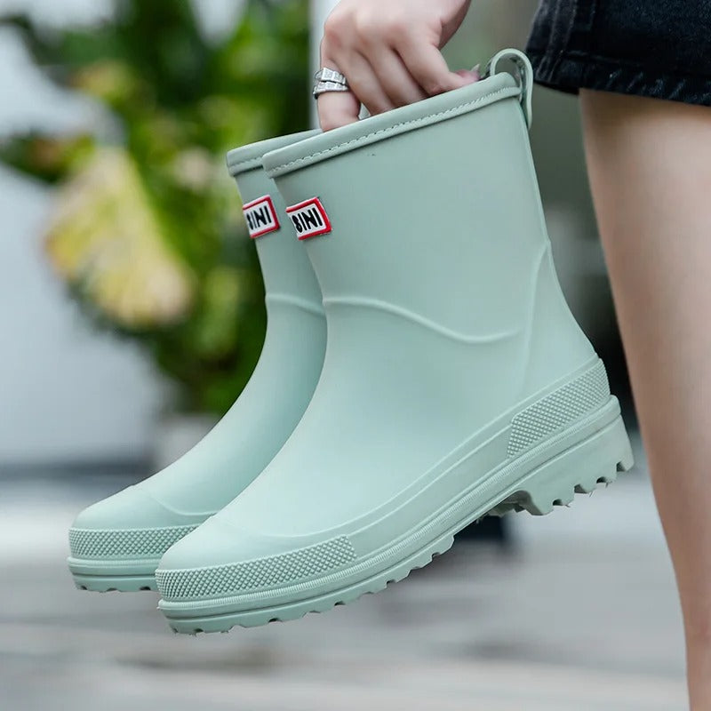 Regenlaarzen voor de herfst – waterdichte rubberlaarzen met antislipzool voor dames