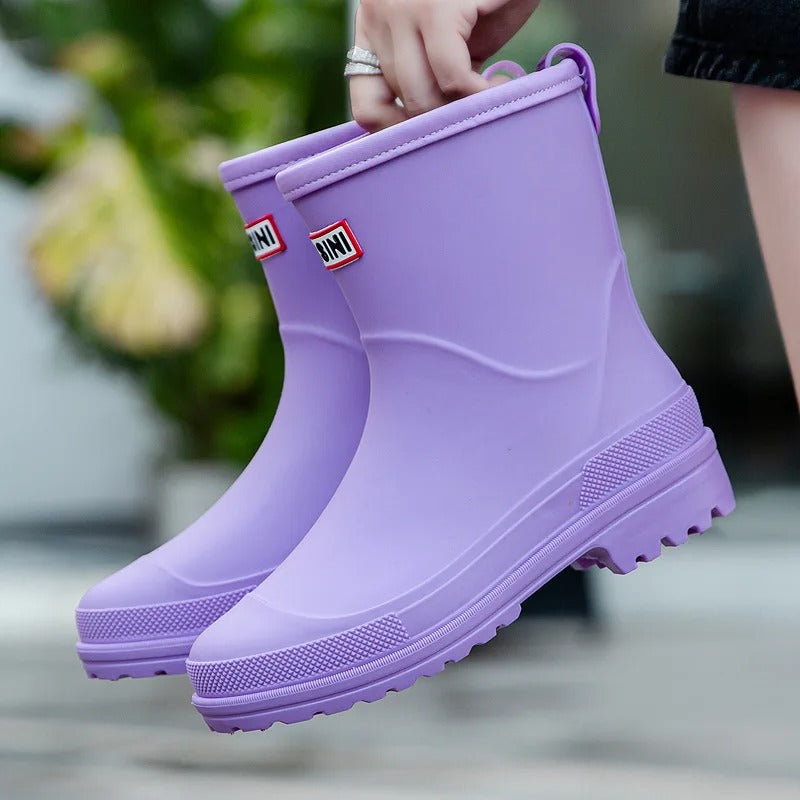 Regenlaarzen voor de herfst – waterdichte rubberlaarzen met antislipzool voor dames