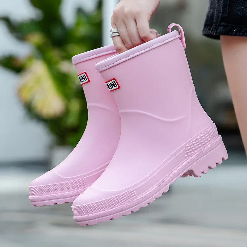 Regenlaarzen voor de herfst – waterdichte rubberlaarzen met antislipzool voor dames